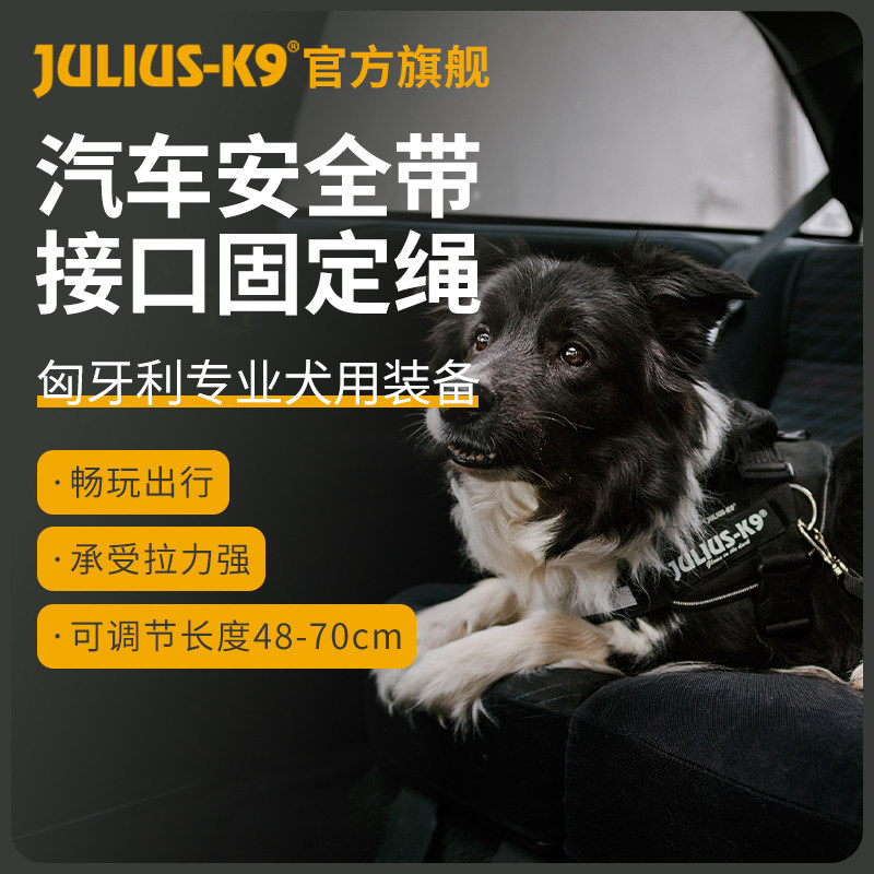 Julius k9汽车安全带接口固定绳柯基泰迪狗车载配件进口宠物用品