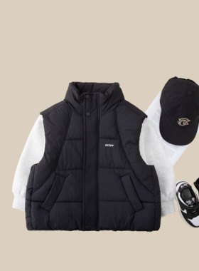 儿童棉马甲2025新款男童秋冬潮流百搭无袖棉服BD99021华子童装