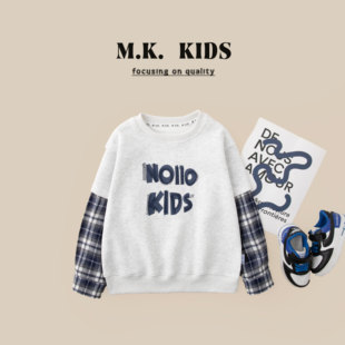 圆领针织上衣CA7697华子童装 潮流时尚 男童春款 儿童卫衣2026新款