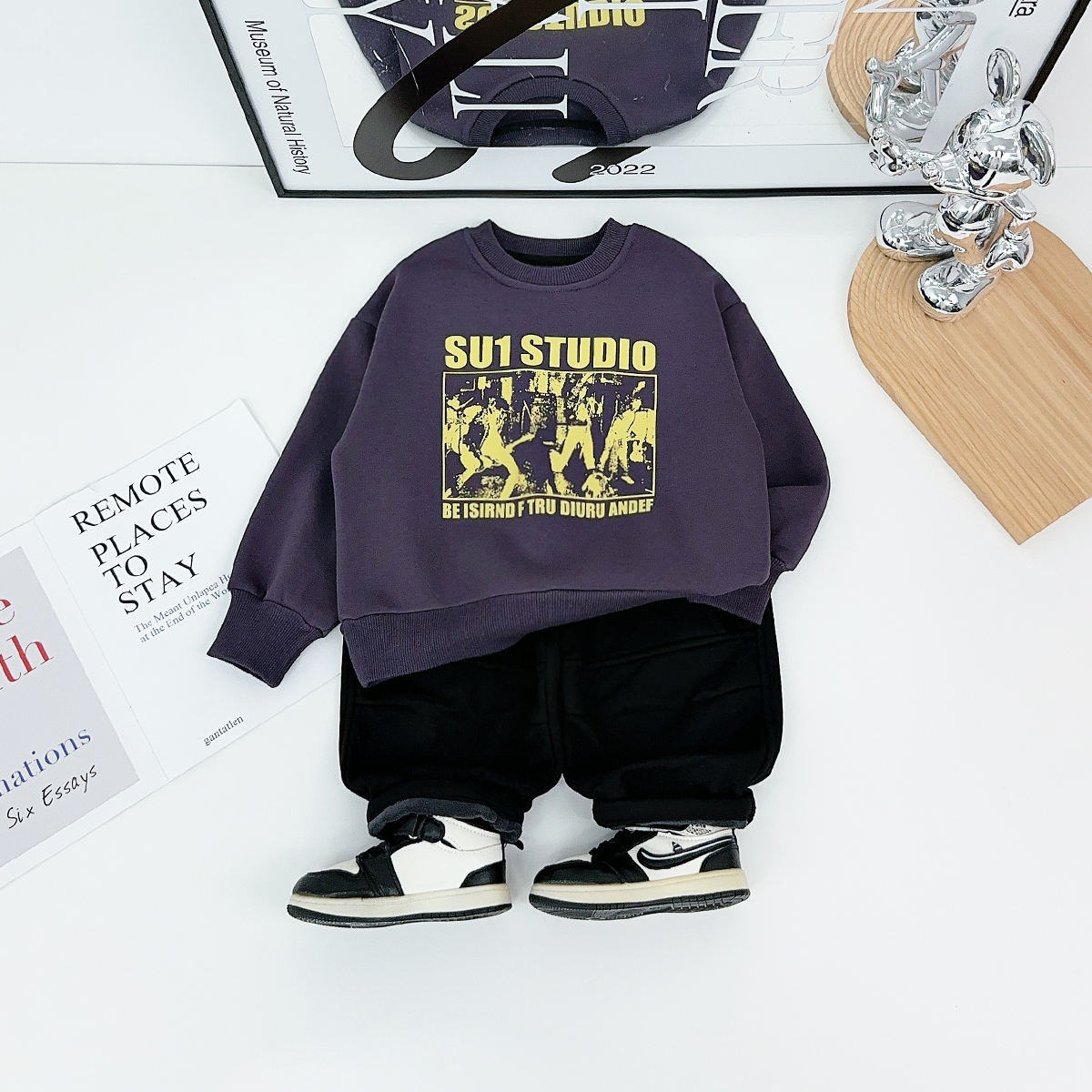 儿童卫衣加绒长袖2025新款秋冬装男童时尚潮 DMQ6627