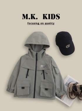 MK品牌儿童春款风衣外套CG80043