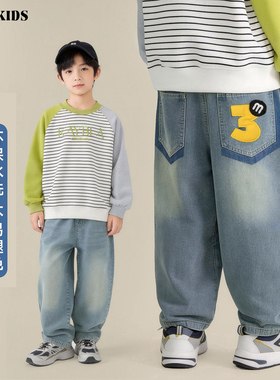 儿童牛仔裤2026新款男童春款潮流百搭休闲裤CF8261华子童装