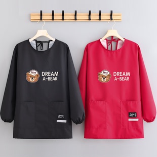 小个子专用围裙男女款 防水防油卡通罩衣短款 工作服 长袖 25年新款