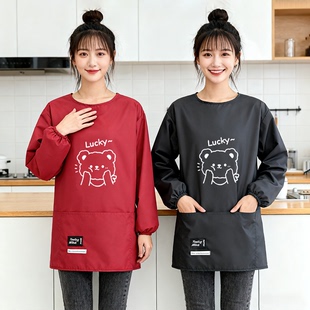 短款 干活罩衣 小个子罩衣防水防油工作服定制印字上班围裙男女款