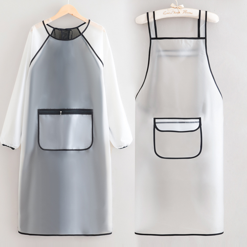 防水围裙半透明罩衣焗油工作服