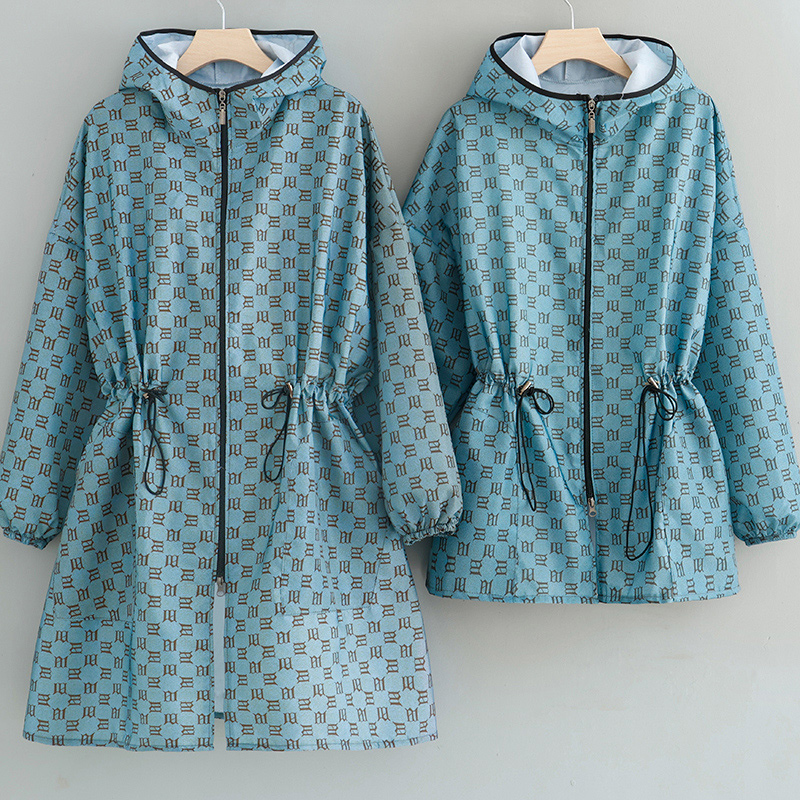 时尚防尘罩衣工作服年轻防水围裙夏季轻薄围腰厨房家用防污女长袖