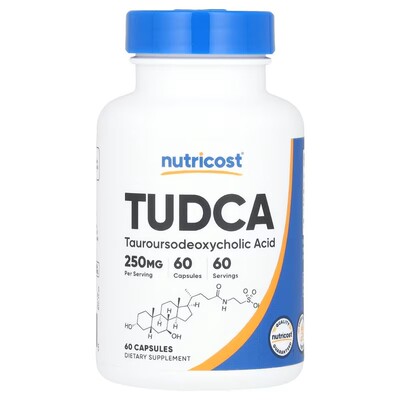 美国Nutricost 牛磺熊去氧胆酸TUDCA肠道消化和眼部健康250mg60粒