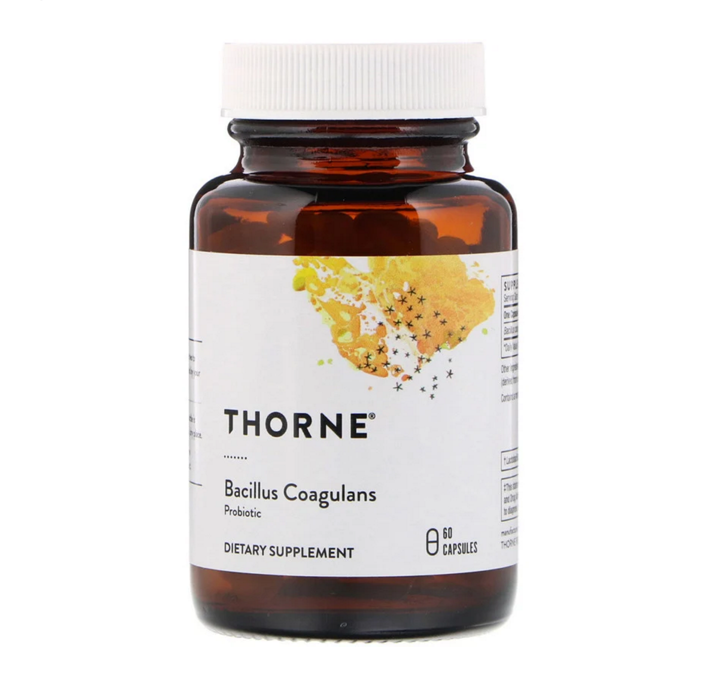 Thorne Research 强效凝结芽孢杆菌素食胶囊舒缓胀气排便困难60粒