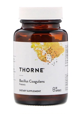 Thorne Research 强效凝结芽孢杆菌素食胶囊舒缓胀气排便困难60粒