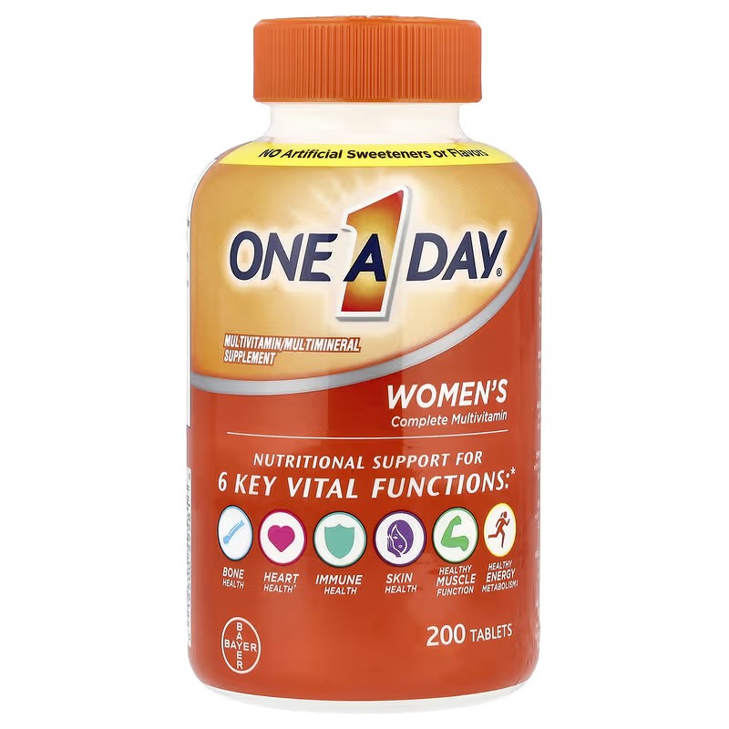 美国One-A-Day女性多面补充复合维生素200片叶酸硒锌钙镁机体抵抗