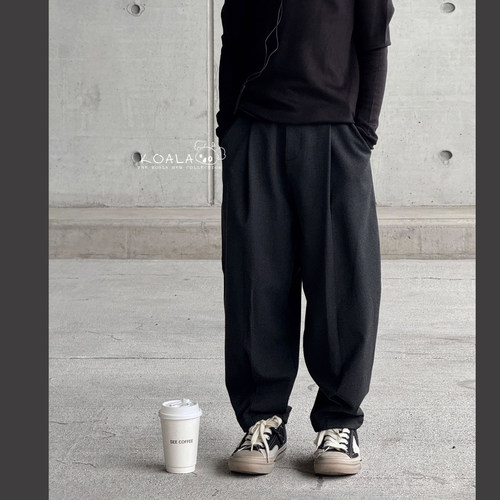潮牌koala正品！可亲子男童女童高级感西装呢料感微收脚休闲裤