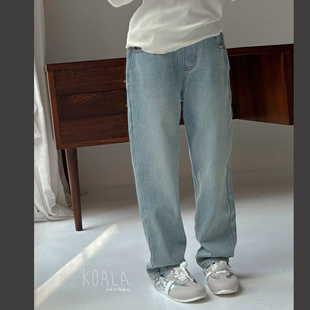 潮牌koala正品！可亲子女童柔软弹力铅笔裤微磨毛牛仔裤