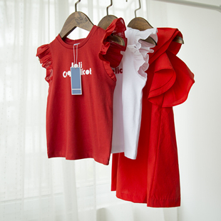 法国j家几款 女童T恤连衣裙~巨美！女孩法式优雅风短袖T恤连衣裙