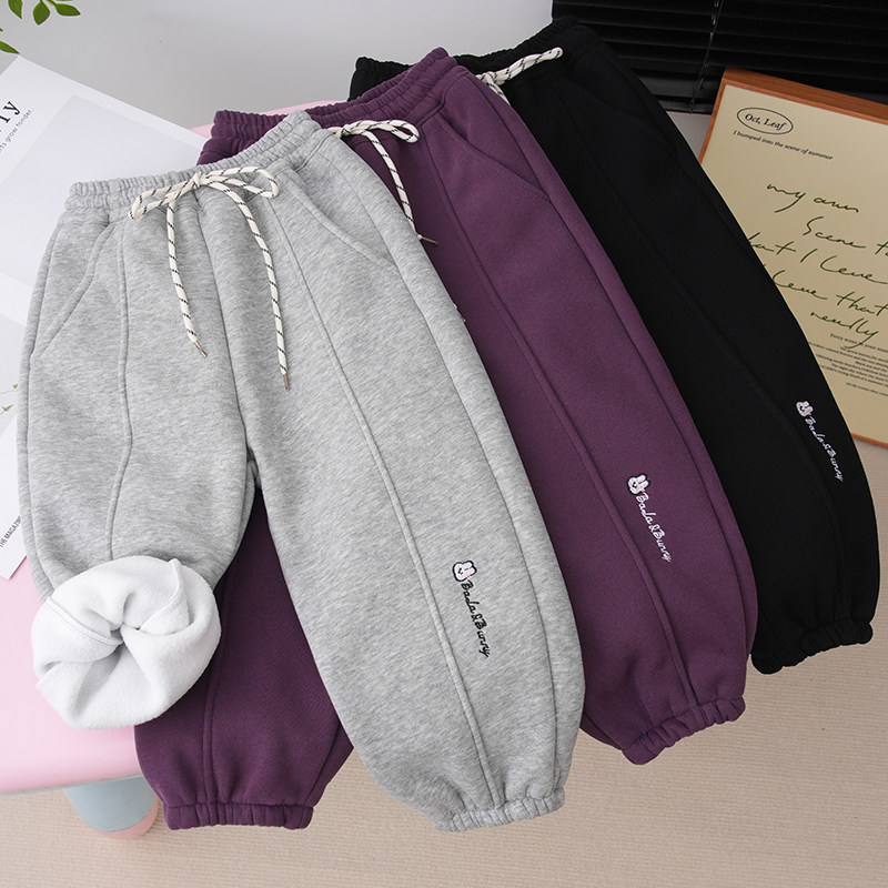 女童加绒裤子2025冬季一体绒儿童运动裤保暖卫裤中大童加厚休闲裤,童装/婴儿装/亲子装,运动裤卫裤,淘宝优惠券,粉丝福利购,淘宝优惠卷