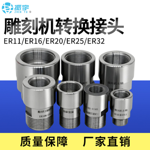 雕刻机主轴延长杆ER夹头螺母转换接头主轴转子延长杆11/16/20/25