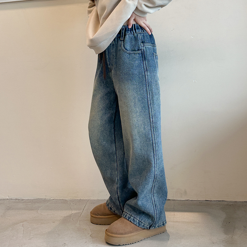 女童牛仔裤春装2025新款