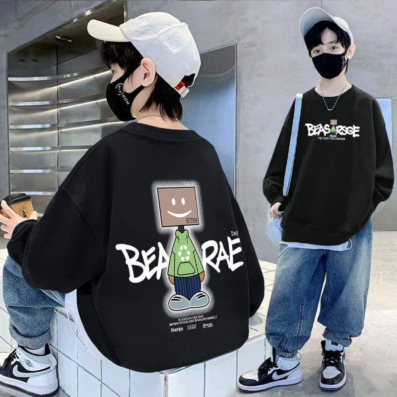 儿童装男童卫衣秋冬加绒2025新款中大童男孩韩版上衣痞帅炸街卫衣