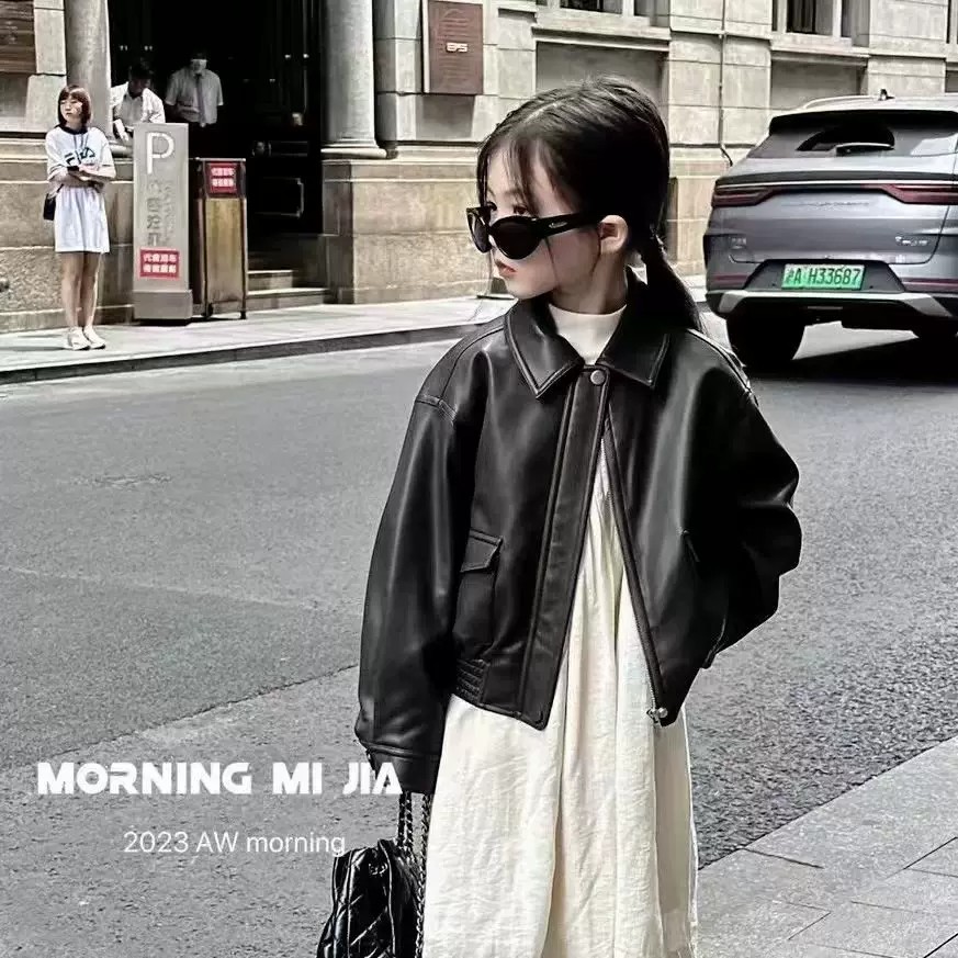 女童皮衣外套2026秋冬韩版洋气时髦网红修身夹克机车服上衣外穿潮
