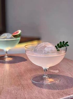 日式高脚鸡尾酒杯子 阔口马天尼杯果汁甜酒饮料调酒杯尼克诺拉杯