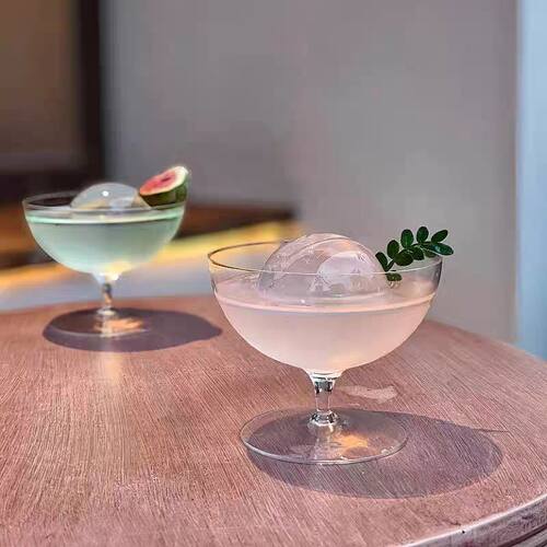 日式高脚鸡尾酒杯子 阔口马天尼杯果汁甜酒饮料调酒杯尼克诺拉杯