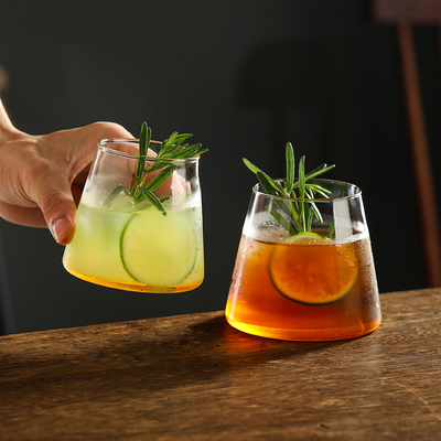 富士山鸡尾酒杯创意玻璃杯子冷饮杯果汁杯气泡水杯威士忌杯调酒杯