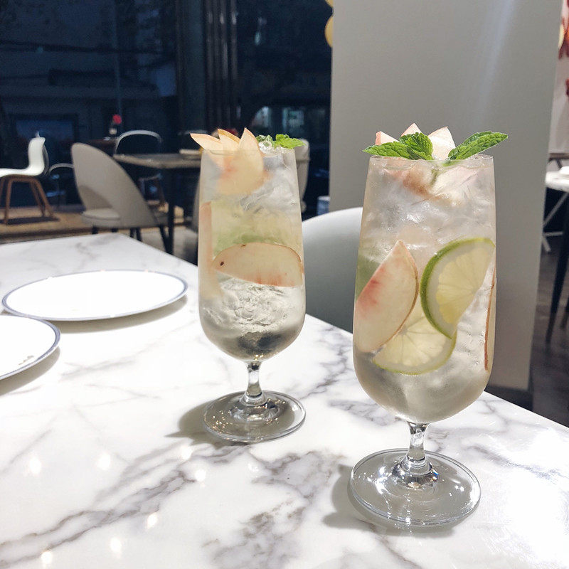 ins网红玻璃杯果汁杯冷饮杯饮品杯气泡水杯酸奶杯高颜值奶茶杯子