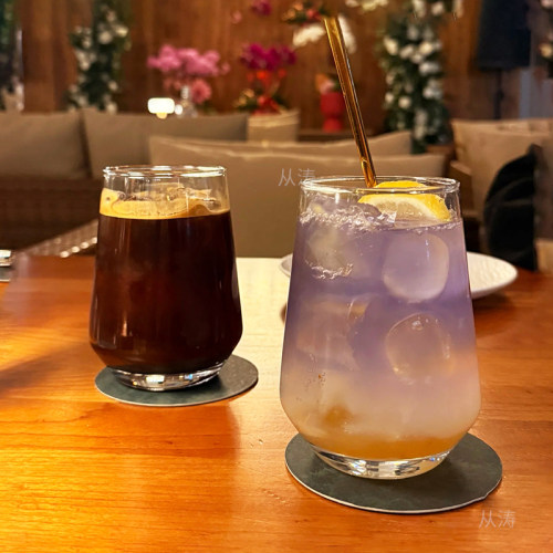 网红餐厅玻璃杯饮料杯chic饮品杯苏打水杯气泡酒杯冰咖啡杯420ml