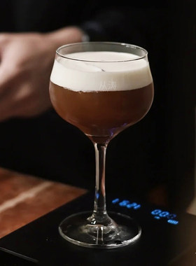 古典ins风圆口红酒葡萄酒杯无铅玻璃高脚鸡尾酒杯香槟特调饮品杯