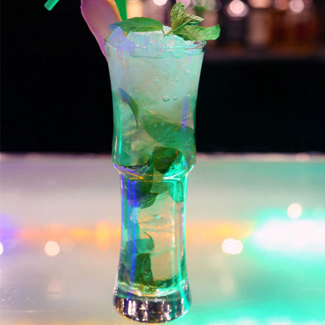 酒吧时尚特饮杯长饮杯 竹节杯透明水杯子玻璃杯子果汁杯鸡尾酒杯