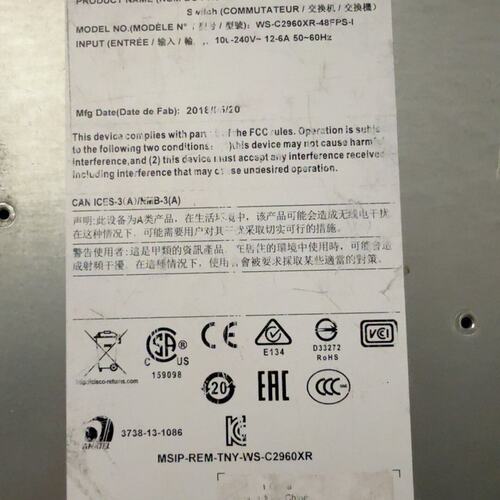 议价Cisco思科交换机WS-C2960XR-48FPS-LWS-C2960XR-24TS-I