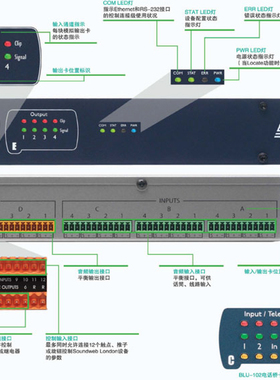 BSS BLU102 101 103数字音频处理器10进8出矩阵网络会议服务器