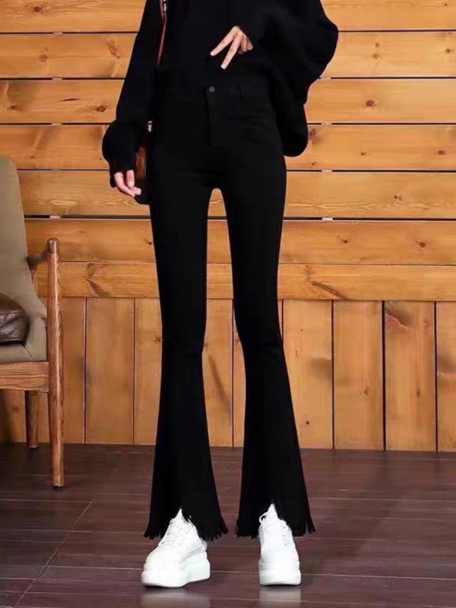 2023新款微喇裤女春秋