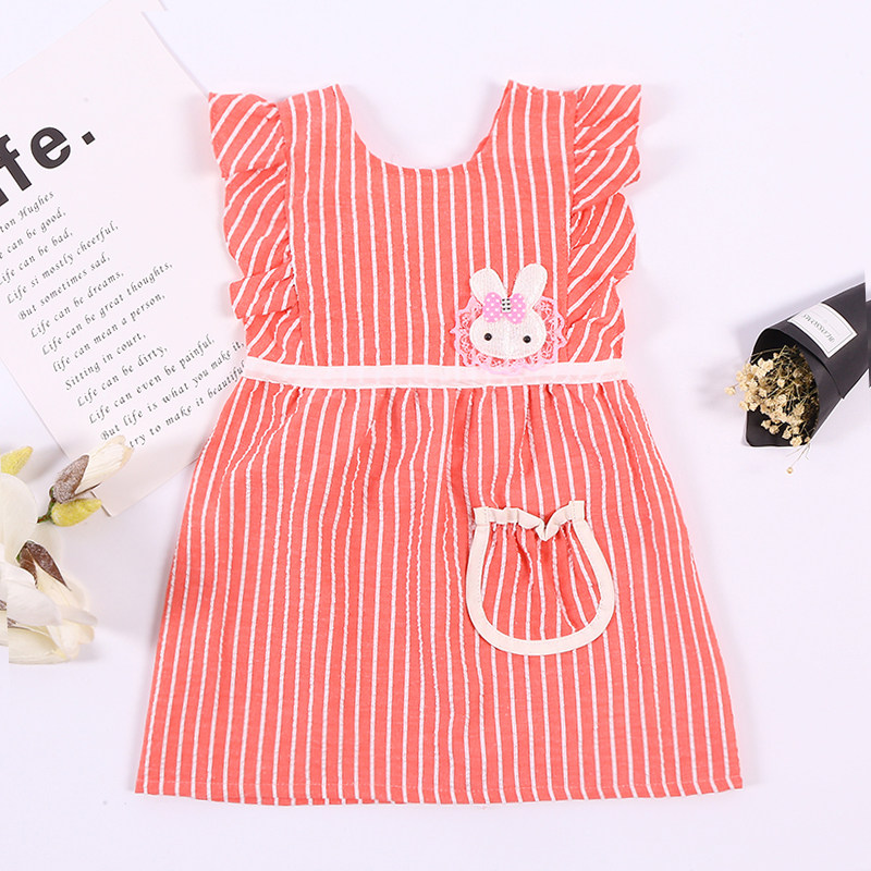 小孩围裙画画衣儿童罩衣防水婴儿围兜幼儿园无袖宝宝公主围裙棉布