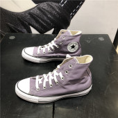 Star男女高帮灰紫色烟熏紫色帆布鞋 CONVERSE匡威新款 All A02062C
