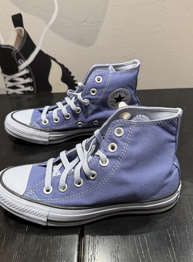 CONVERSE匡威 新品All Star蓝紫色高帮男女休闲复古帆布鞋A17838C