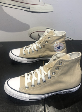 CONVERSE匡威新款All Star卡其色男女高帮休闲透气帆布鞋 A09204C