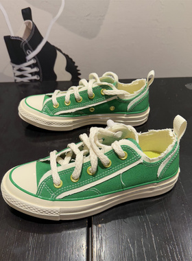 CONVERSE匡威1970S青草绿毛边处理男女复古低帮休闲帆布鞋A13852C