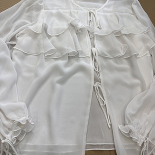 aritiza wilfred 新款法式复古蕾丝拼接衬衫女设计感小众长袖上衣