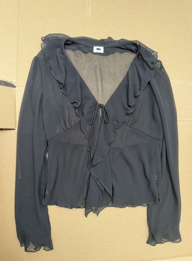 wilfred 外贸原单尾货女款休闲百褶衬衫