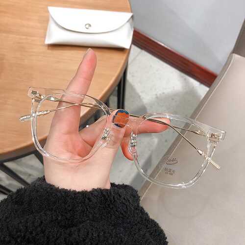 兴语近视眼镜同款方tr90女素颜