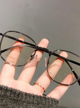 兴语 复古圆框眼镜近视女有度数可配网红款眼镜框韩版潮3915