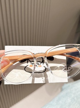 复古木纹腿防蓝光眼镜女个性显脸小可配近视度数眼镜架30135