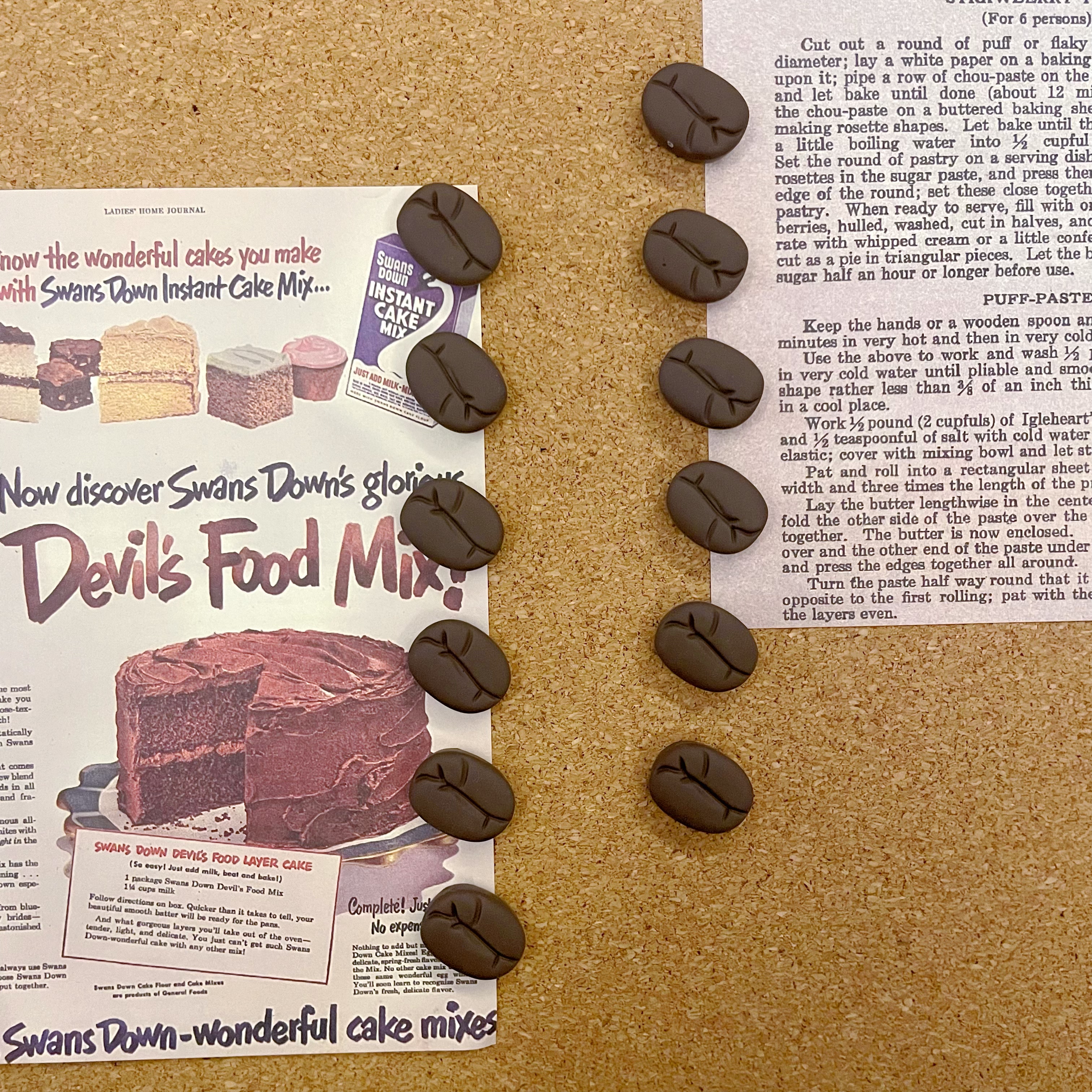 12个装 磨砂款咖啡豆图钉创意软木板毛毡留言板照片固定装饰按钉,文具电教/文化用品/商务用品,图钉/工字钉,淘宝优惠券,粉丝福利购,淘宝优惠卷