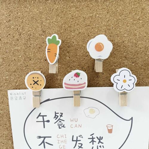 5个萝卜蛋糕木夹子图钉