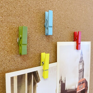 20个彩色无痕夹子图钉照片墙装 饰软木板毛毡板钉子不伤照片按钉