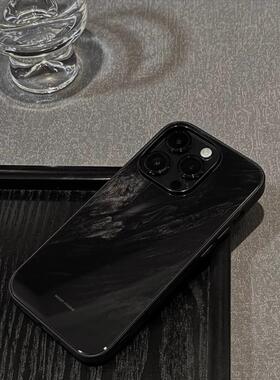 ins墨染纹理适用Pura70pro+华为mate60/50/40/30pro手机壳p60pro高级感nova12/11/10/9玻璃壳p50p40女荣耀200