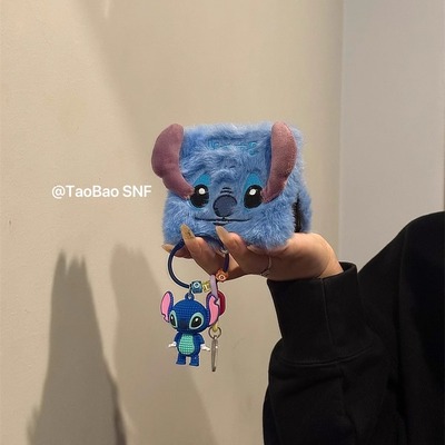 ins毛茸茸史迪仔适用Pura X华为Pocket2手机壳小米MIXFlip2折叠FindN3Flip三星Zflip7/6/5nova挂件荣耀VFlip2