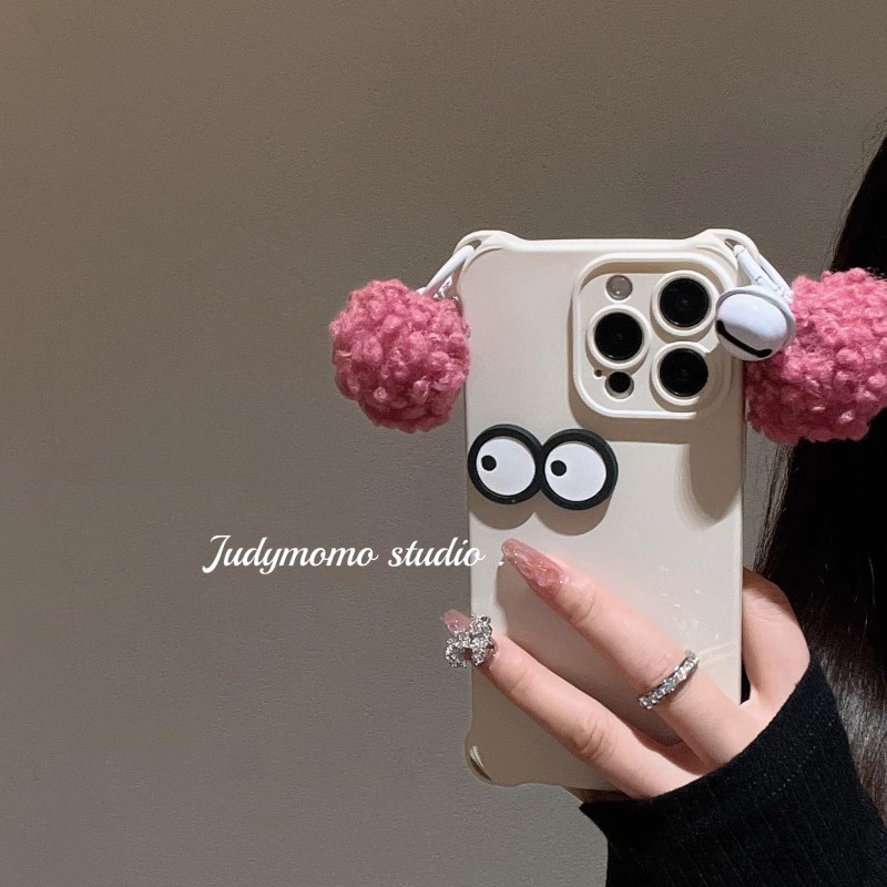 ins小众设计可爱毛球硅胶适用Pura70华为mate60/50/40/30pro手机壳p60挂绳nova12/11/10p50/p40荣耀200苹果16