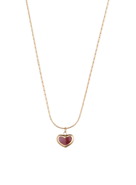 高档精致相思小红心项链女轻奢小众气质高级钛钢爱心形锁骨链配饰