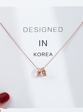 韩国金项链钛钢轻奢锁骨链女